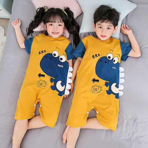 Dinosaur Cotton Short Sleeves Pajamas - Image 3