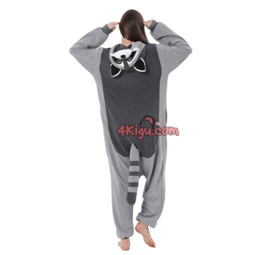 Grey Raccoon Kigurumi Animal Onesie