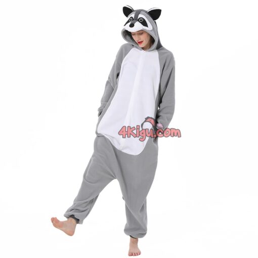 Grey Raccoon Kigurumi Animal Onesie - Image 3