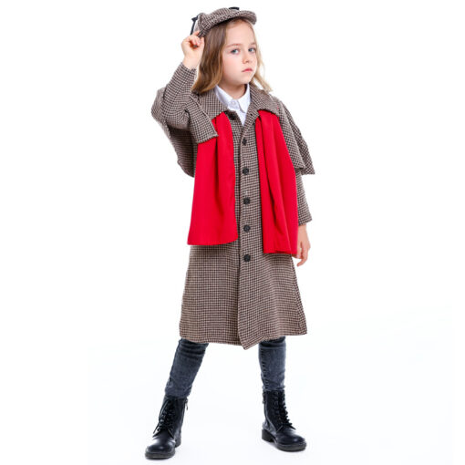 Sherlock Holmes Role Play Neutral Children's Performance Costume - Image 2