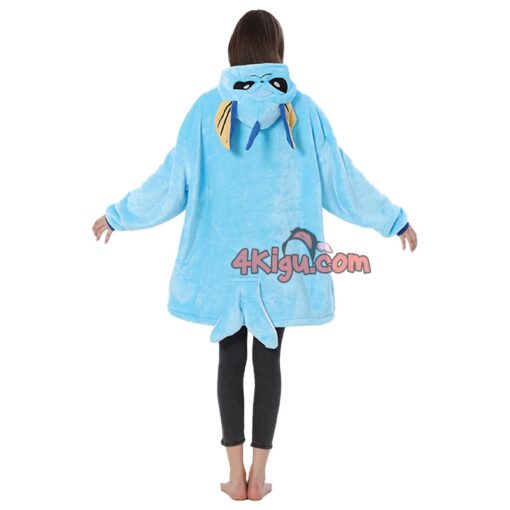 Vaporeon Kigurumi Wearable Blankets Hoodie - Image 4