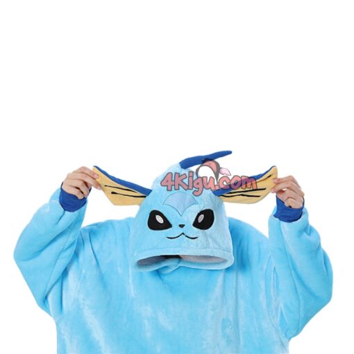 Vaporeon Kigurumi Wearable Blankets Hoodie - Image 6