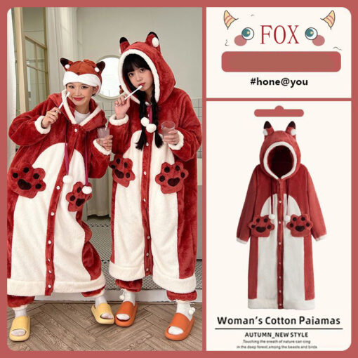 Kawaii Girl Fox Bathrobe