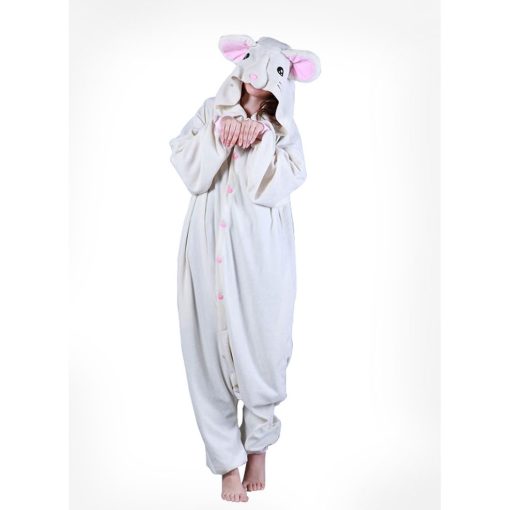 White Mouse Kigurumi Animal Onesie Costume