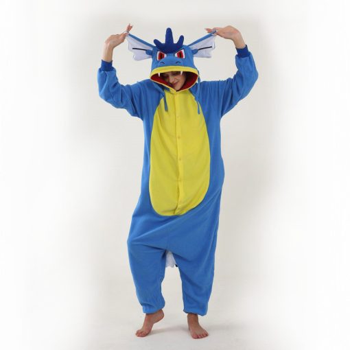 Gyarados Cartoon Kigurumi Adults Costume - Image 3